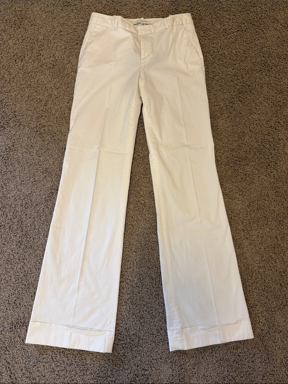 Banana Republic White Flare-Leg Trousers